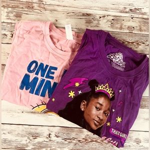 Girls graphic summer tops/shirts size 10